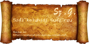 Székelyhidi György névjegykártya