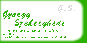 gyorgy szekelyhidi business card